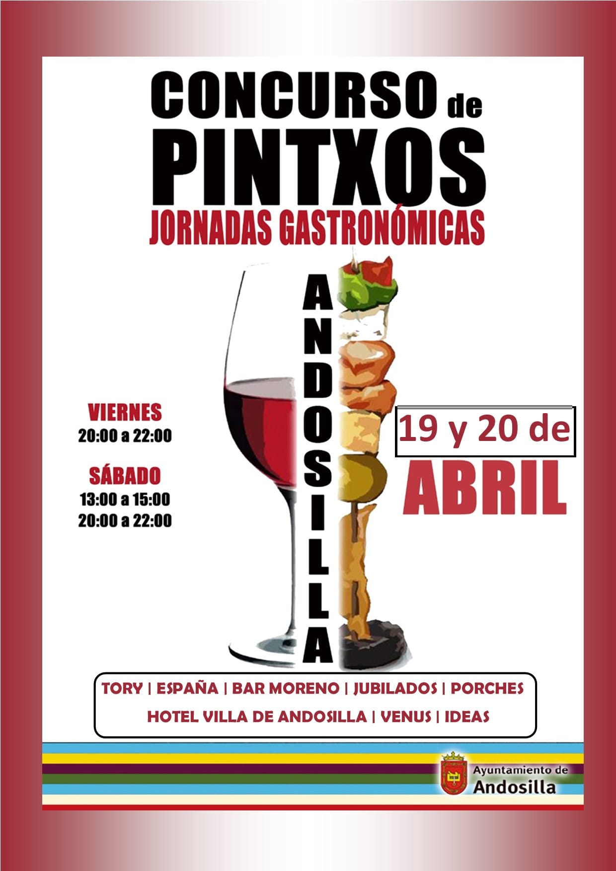 Jornadas gastronómicas: Concurso de pintxos.