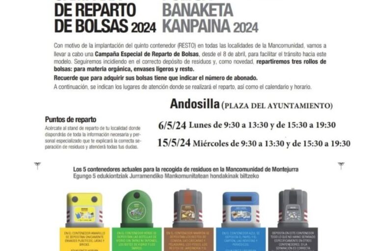 Campaña de reparto de bolsas 2024