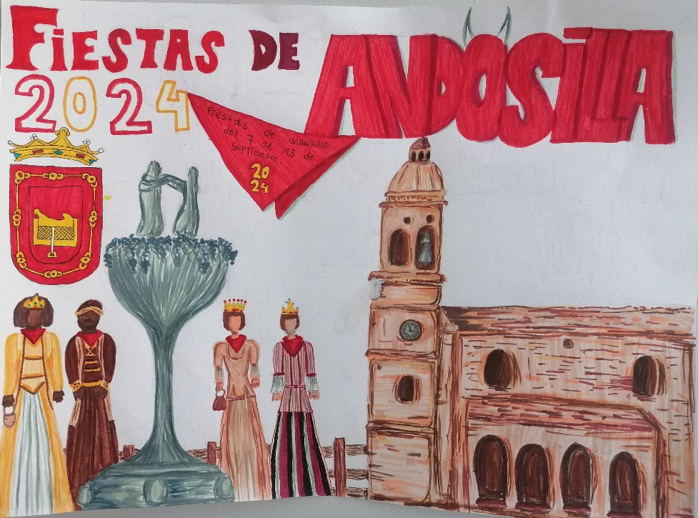 Cartel fiestas de Andosilla 2024. Ohiane Vaca